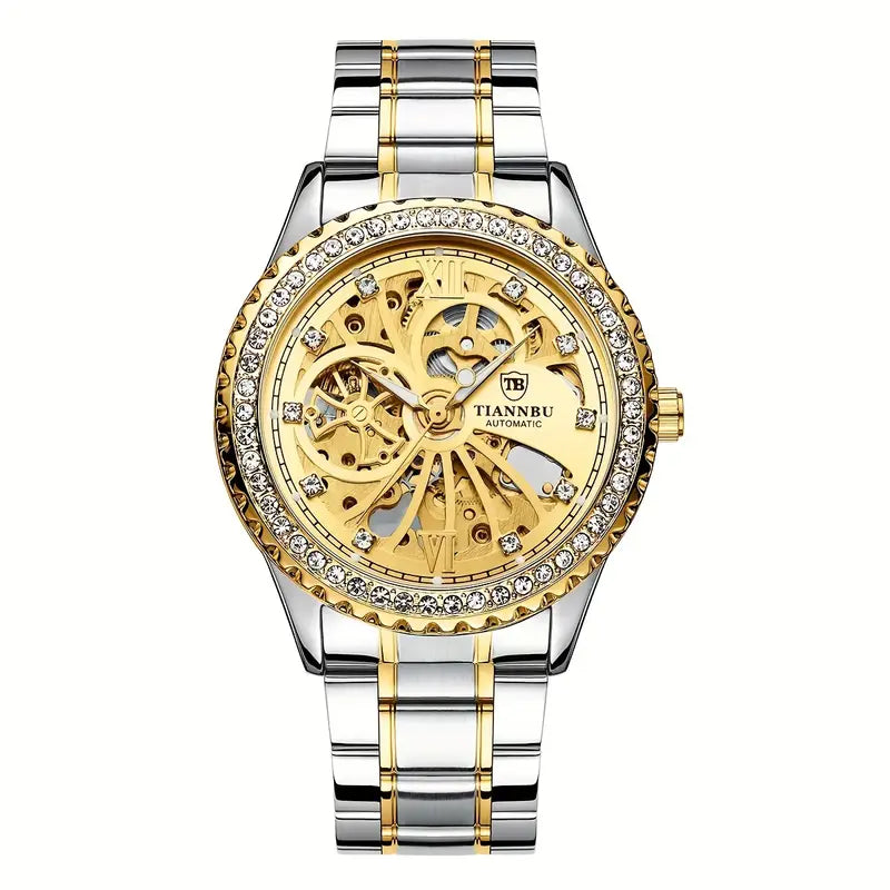 Luxury High-End Diamond-Studded Mechanical Watch for Men