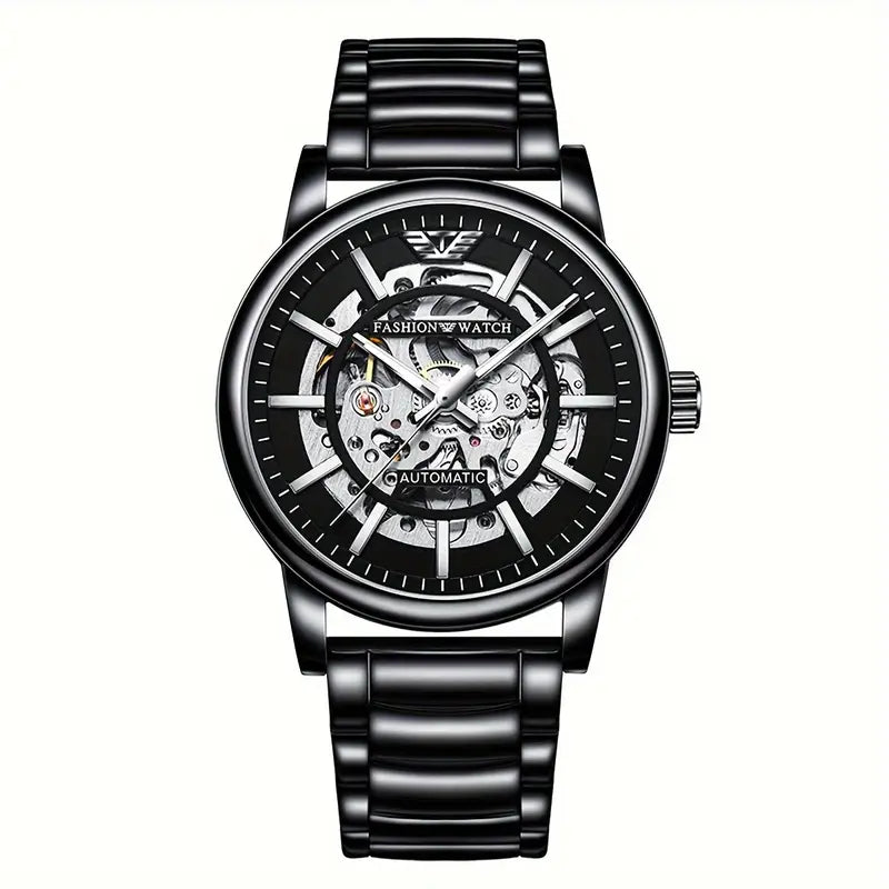 A Luxurious New Men's Brand Automatic Mechanical Watch With A Stainless Steel Strap