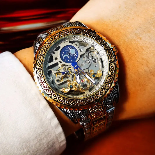 T-WINNER Luxury Vintage Skeleton Watch