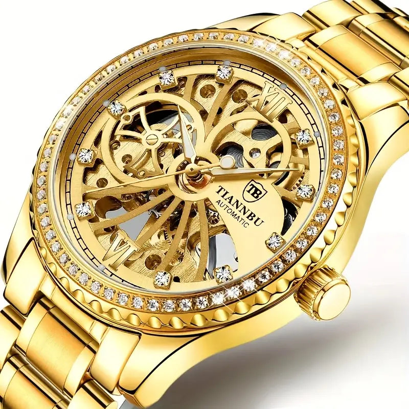 Luxury High-End Diamond-Studded Mechanical Watch for Men