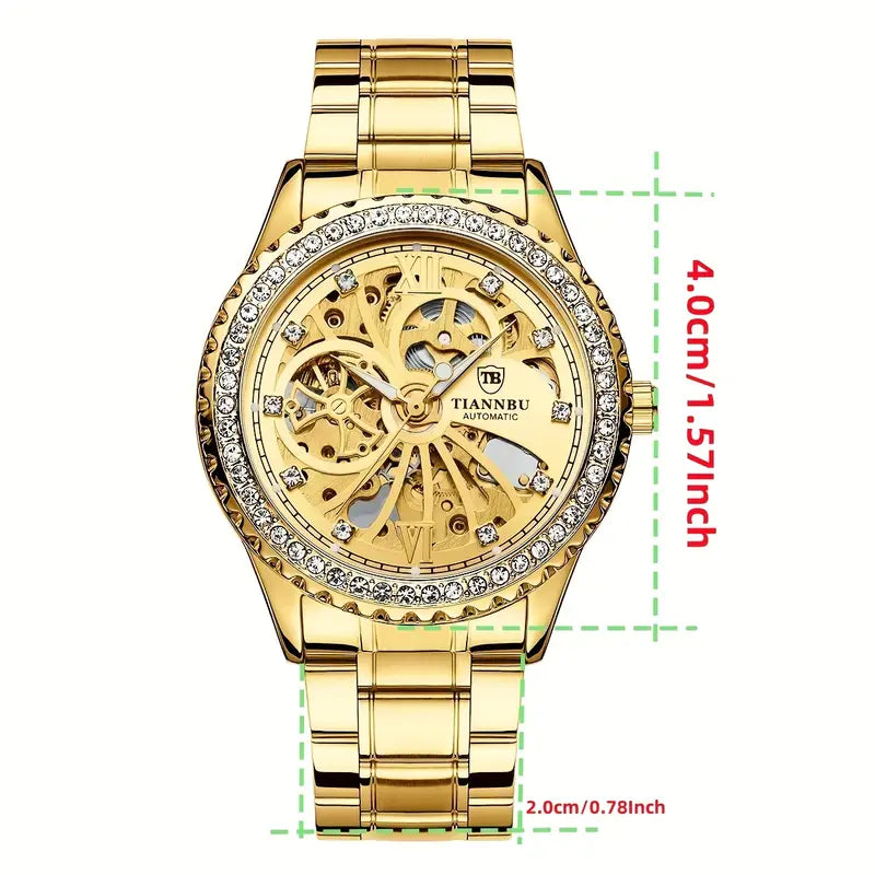 Luxury High-End Diamond-Studded Mechanical Watch for Men